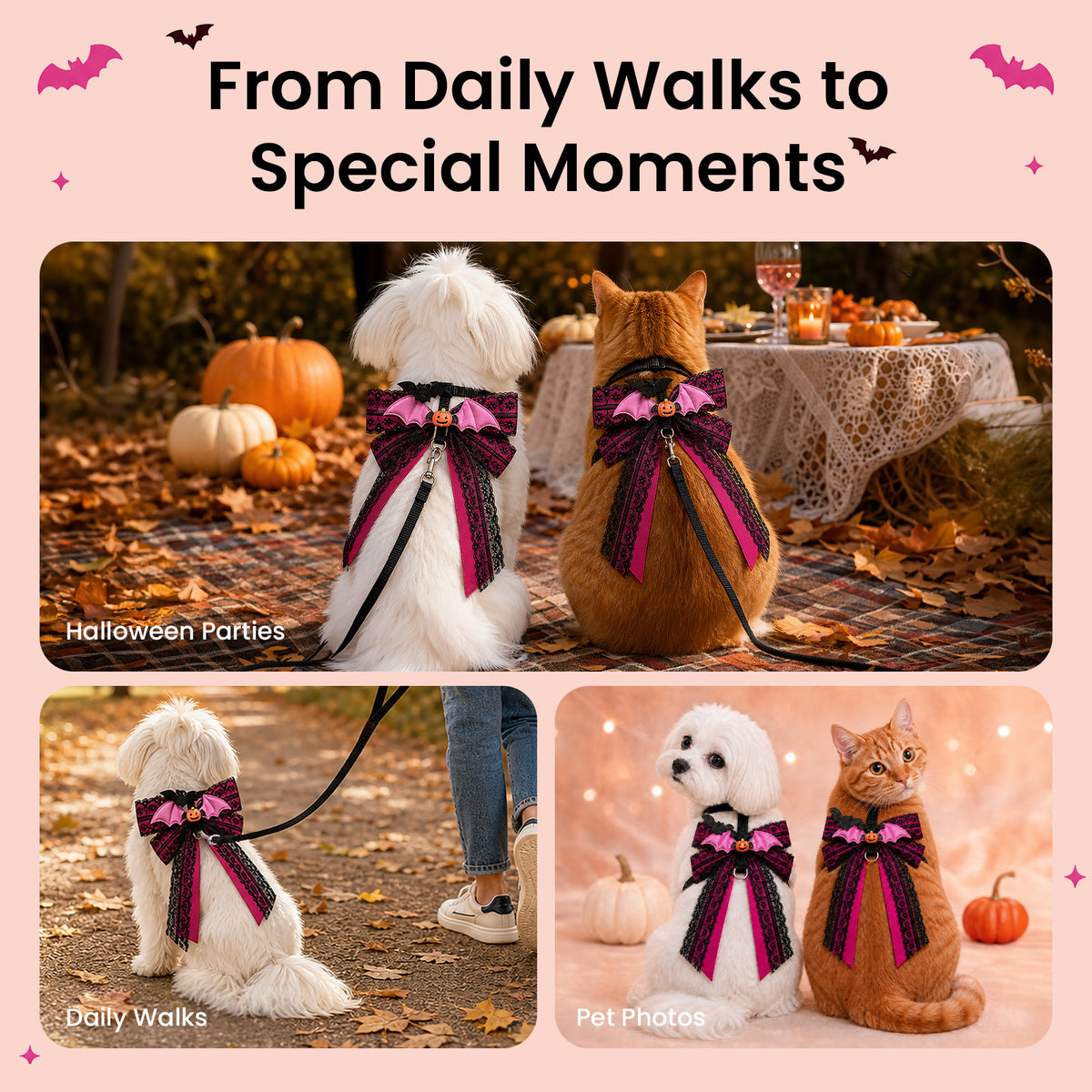 Midnight Bat Bow Harness