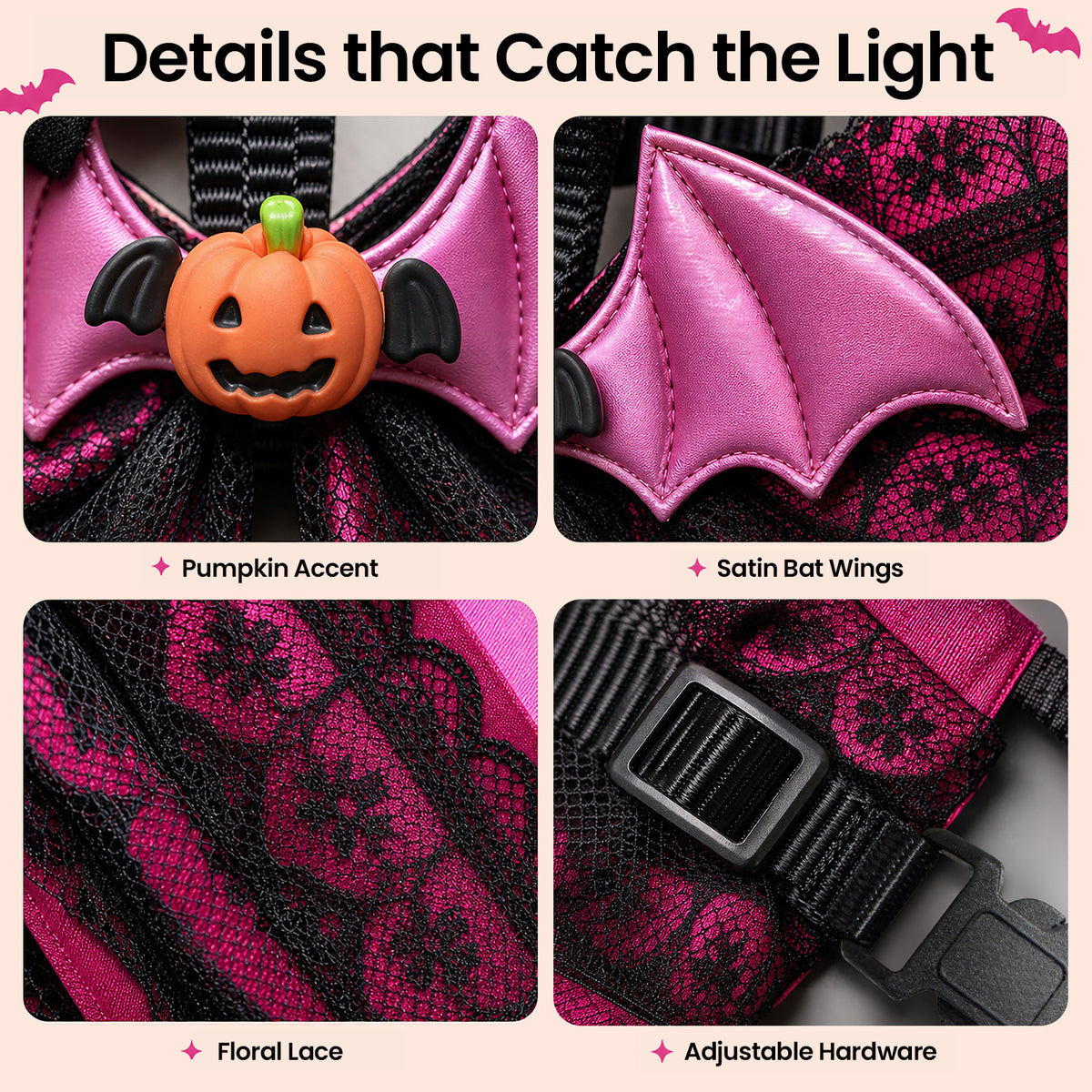 Midnight Bat Bow Harness